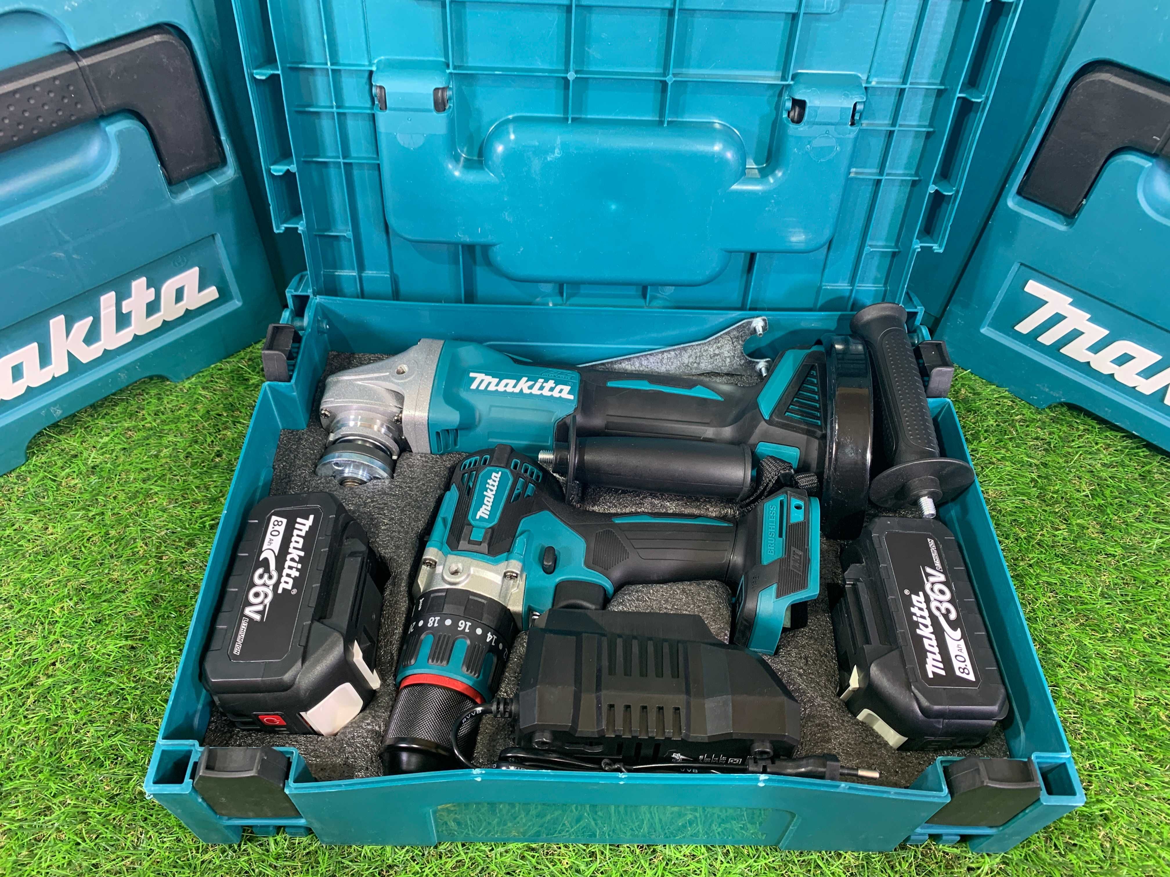 Набор Makita 2/1 Болгарка DGA504 - Шуруповерт DHP485BL 36V 8А