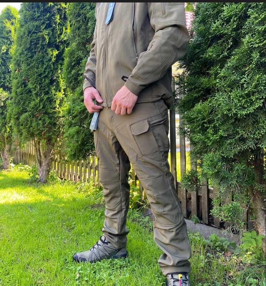 Костюм Softshell Чоловічий тактичний одяг Військова форма Олива Койот.