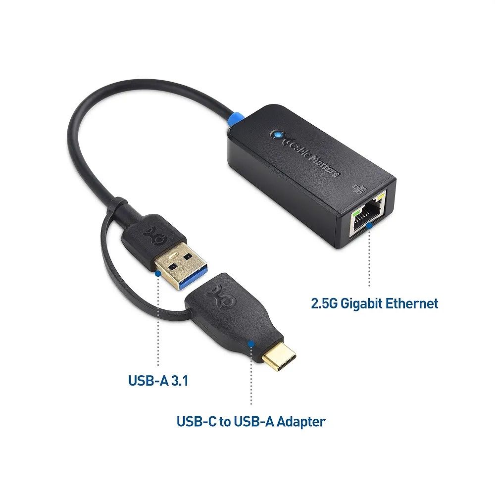 Cable Matters adapter USB do 2.5G Ethernet USB-C/A Thunderbolt 3 2,5Gb