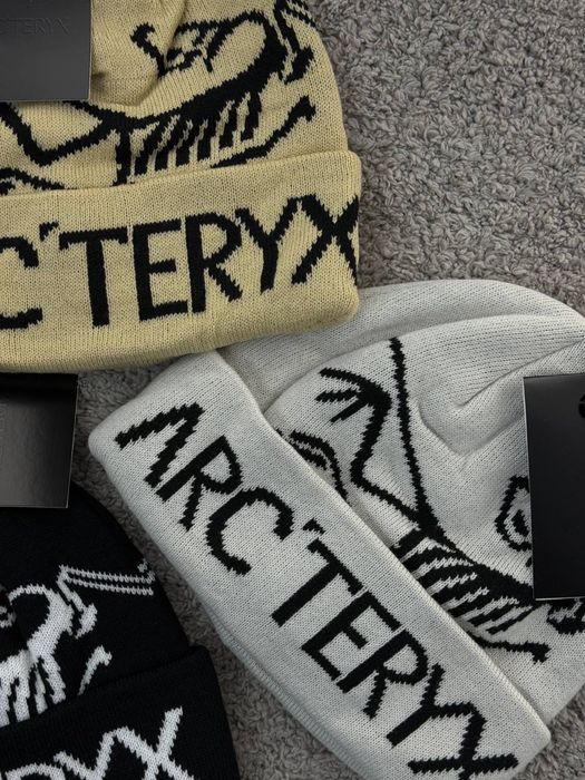 Шапка Arcteryx чорна/ чоловіча шапка арктерікс/ шапка на зиму/ зимня