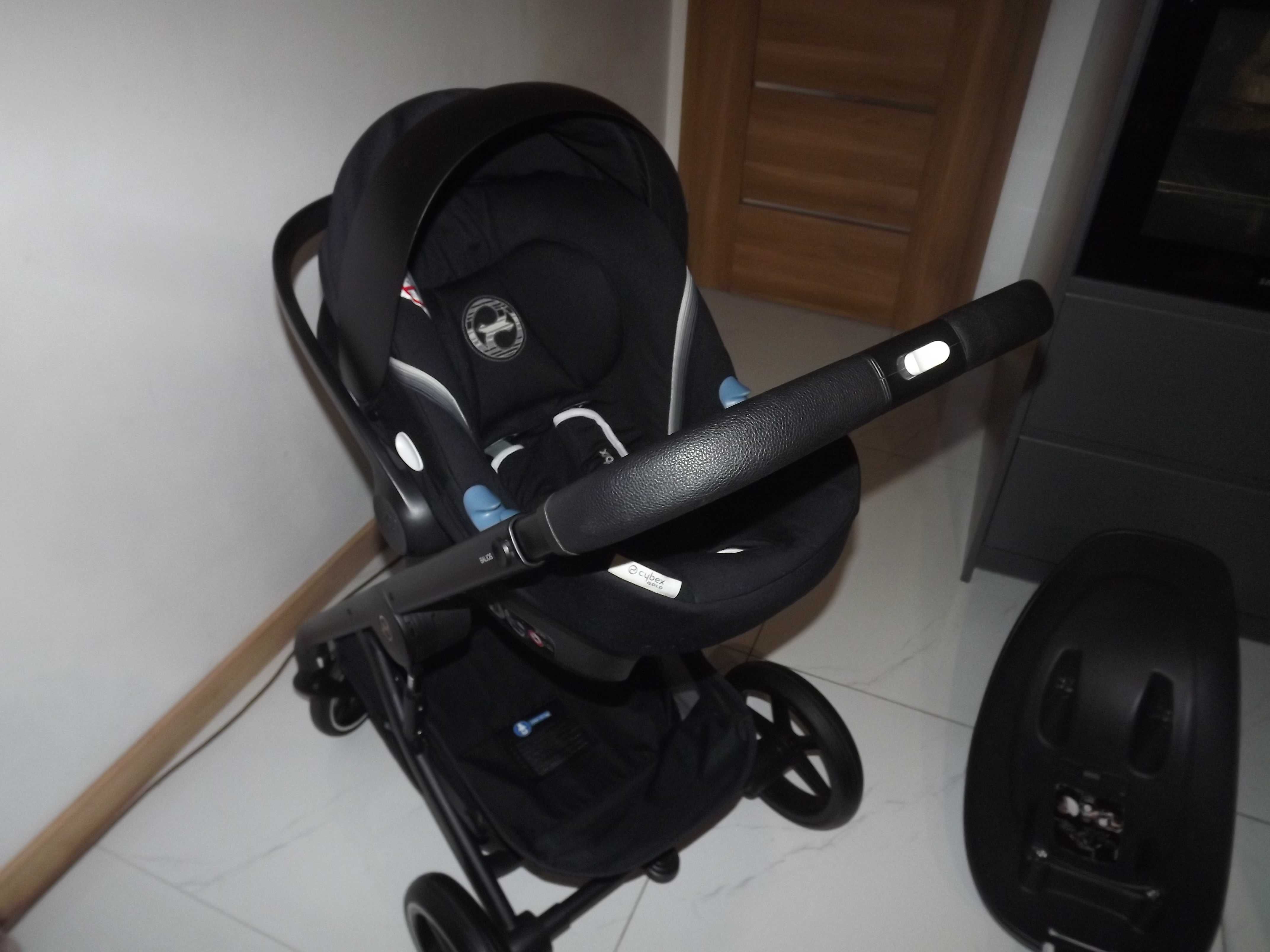 Cybex balios s lux 2.0 Moon black 3w1 Nowa tapicerka ,koła ,koszyk