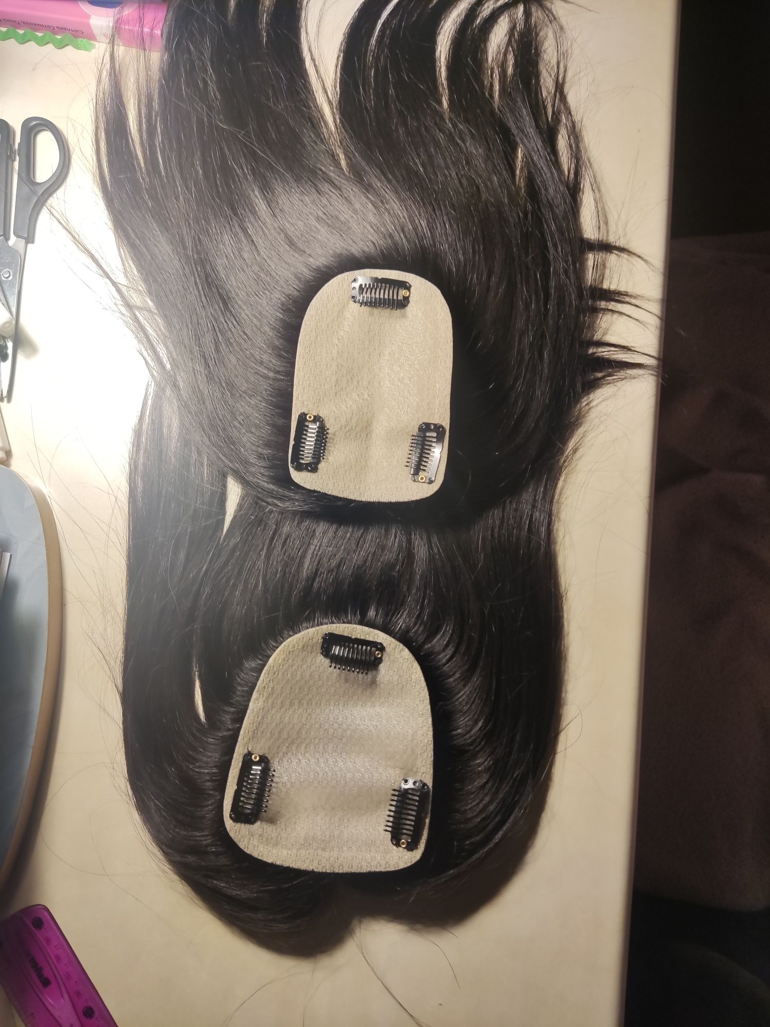 Накладка для волос натуральные волосы парик шиньон топпер
