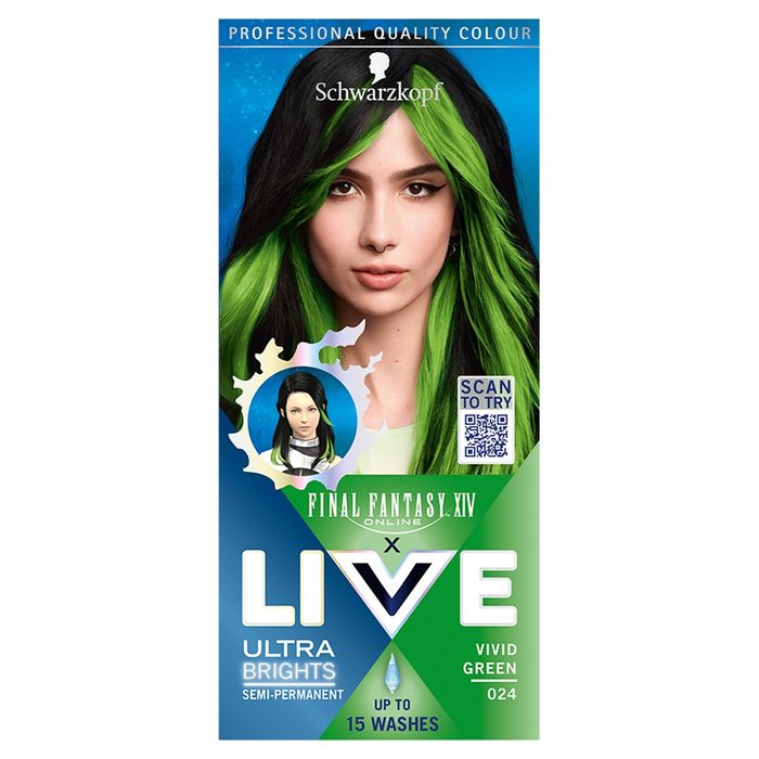 Schwarzkopf Live  farba do włosów 024 Vivid Green