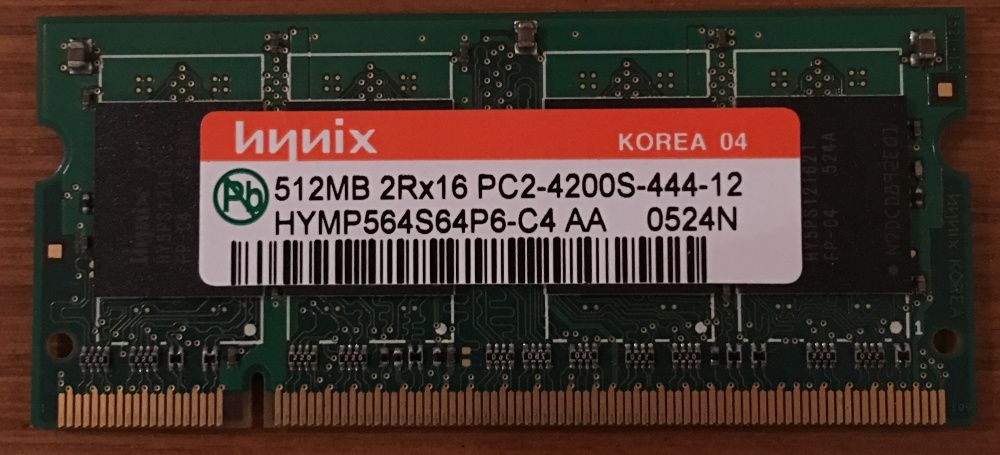 DDR2 512Mb PC2-4200S - 444 para portátil