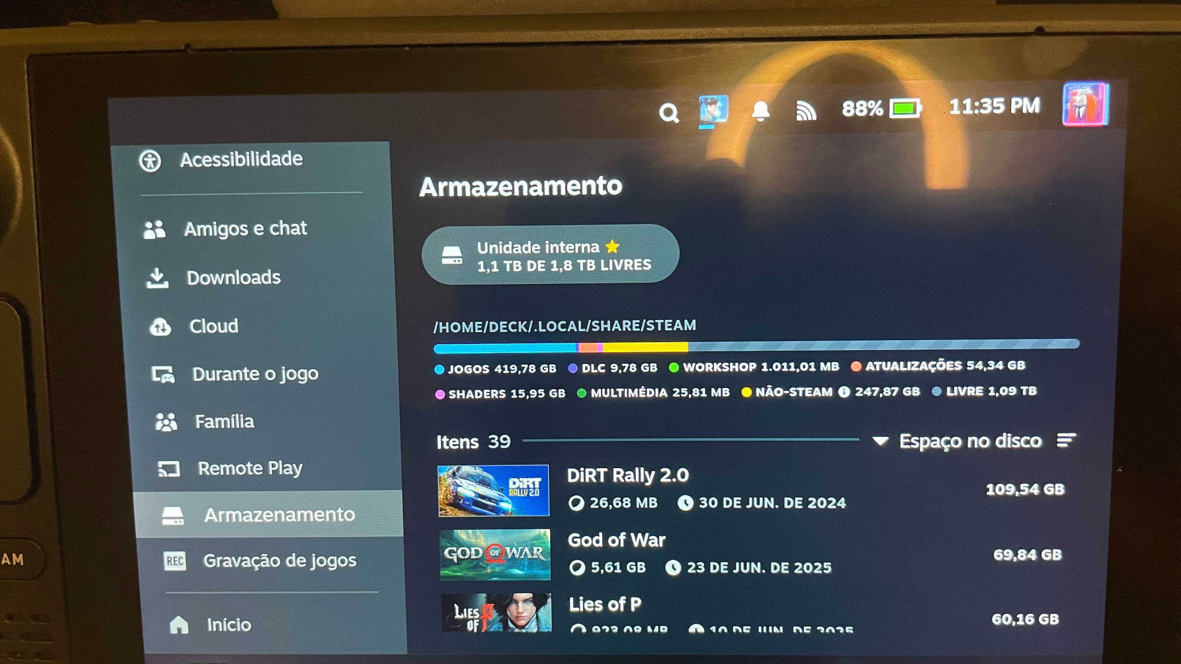 Steam deck 2tb, ecrã lcd matte e dock oficial