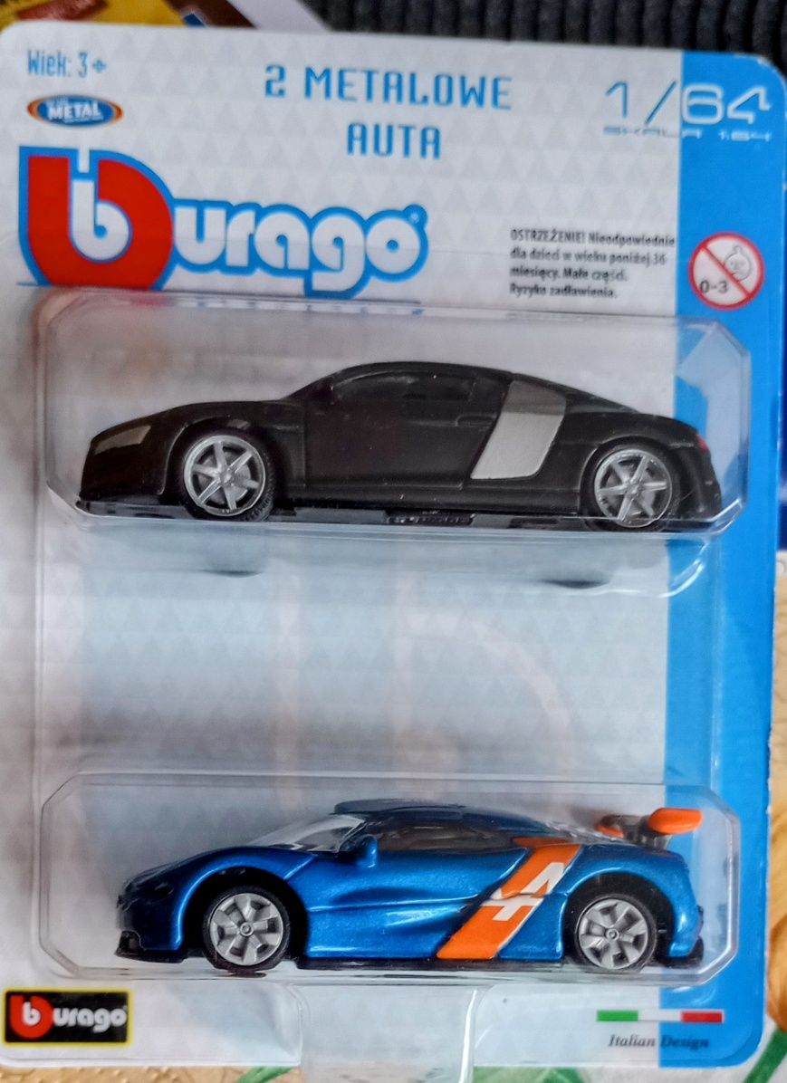 Modele Bburago 2 auta Audi R8 i Renault Alpine A110-50 Nowe