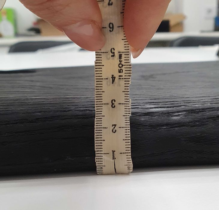 Дошка дерев'яна сервірувальна, обпалена, чорна, 45*24*3 см, для подачі