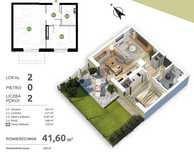 Mieszaknie Budzyń- 2 pokoje - 41.60m2- super oferta