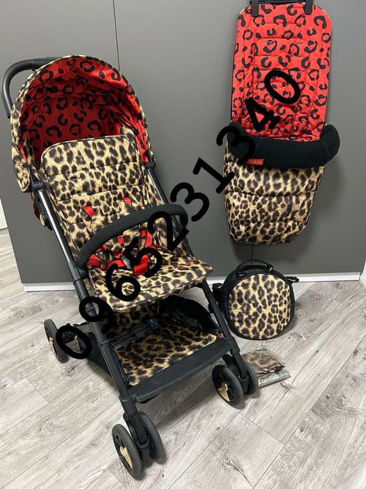 Леопардова коляска 6,8кг Cosatto woosh roar тренд