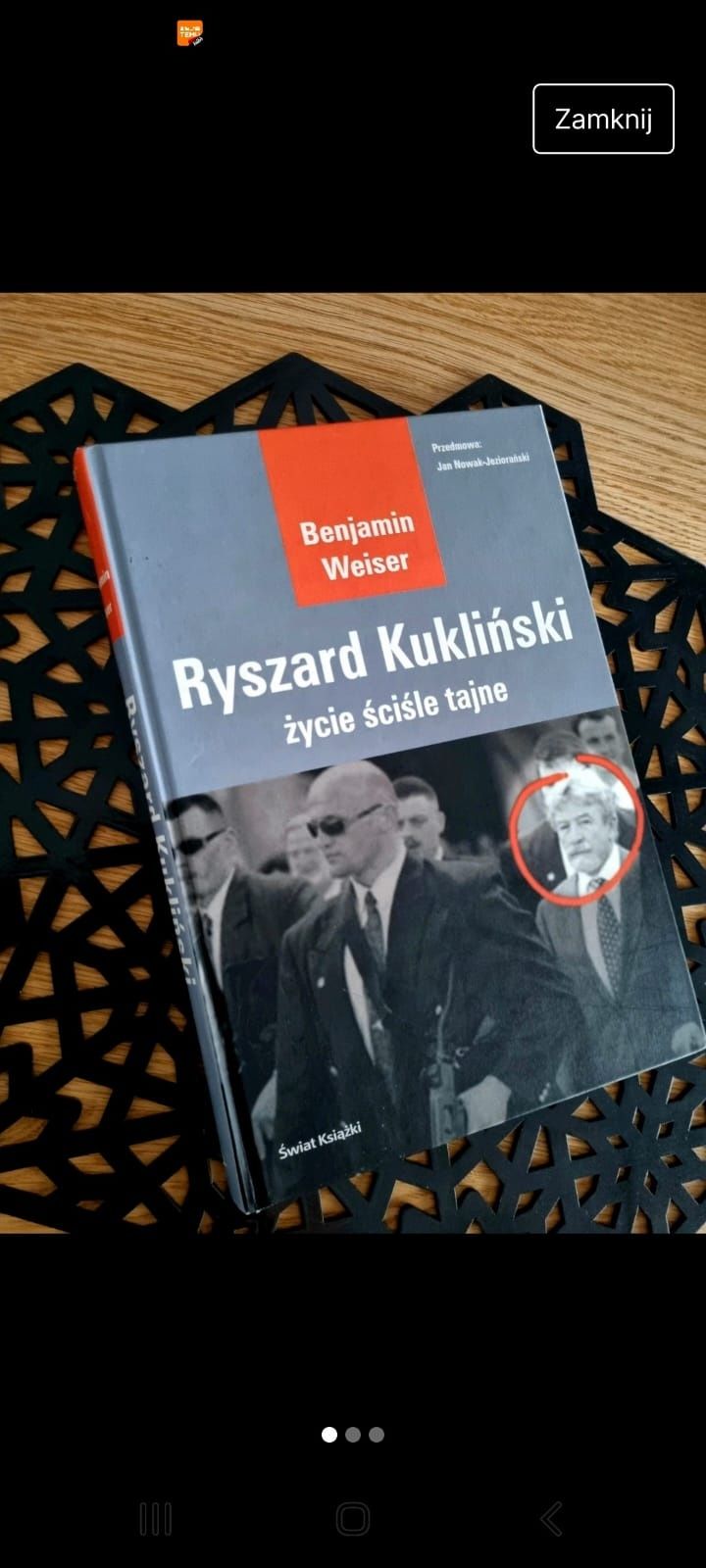 Książka pt Ryszard Kukliński życie ściśle tajne autor  Benjamin Weiser