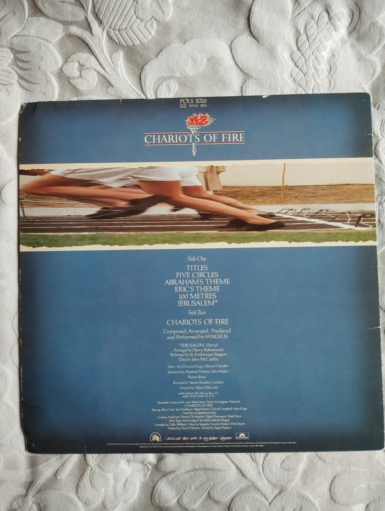 Kultowa płyta winyl. Vangelis z filmu Rydwany Ognia/Chariots od Fire