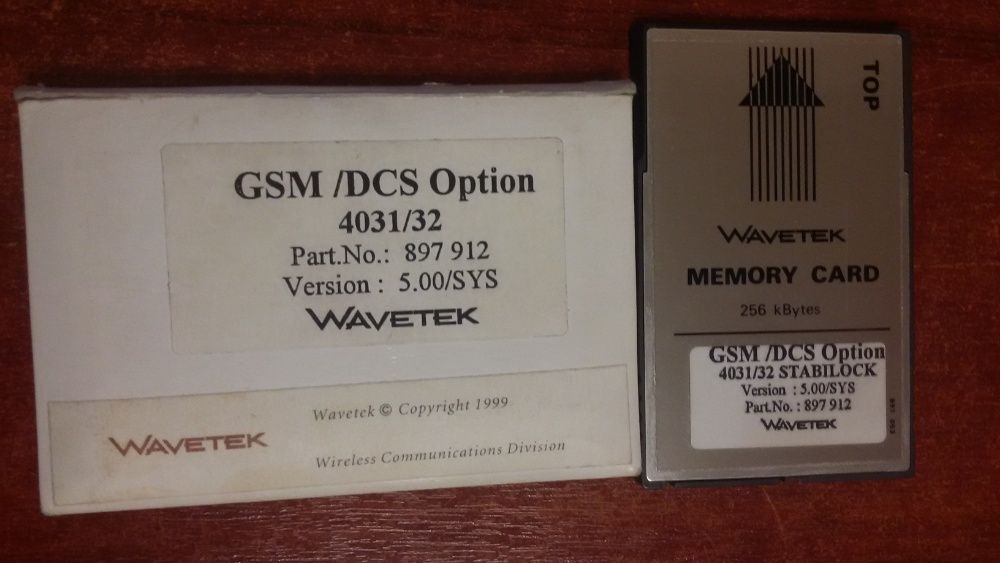 Карта памяти Wavetek GSM/DCS Option 4031/32