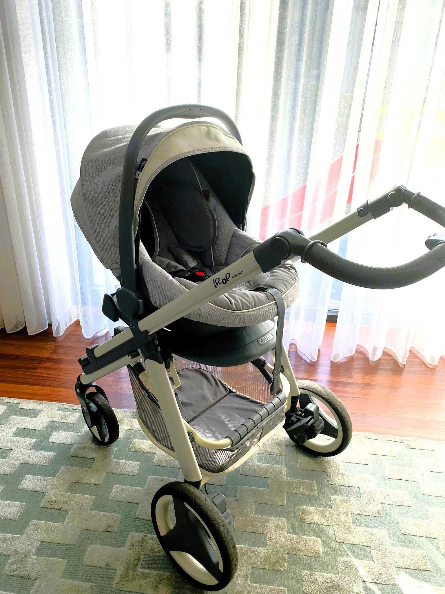 Carrinho Trio Bébécar ip-op Evolution + ISOFIX