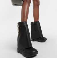 Givenchy shark lock ankle boots buty platforma black OKAZJA