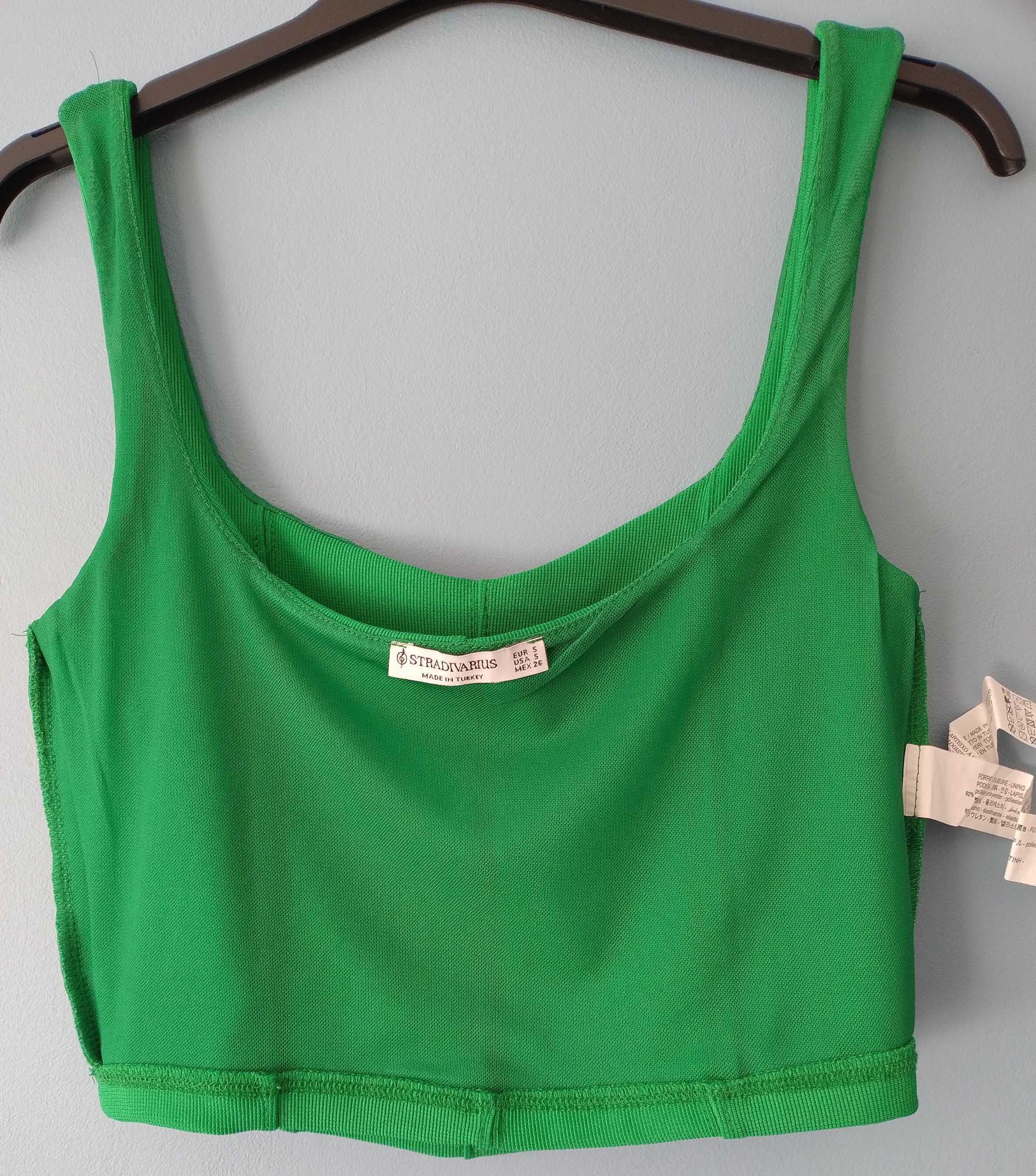 Crop Top Stradivarius  - Zielony - Rozmiar S