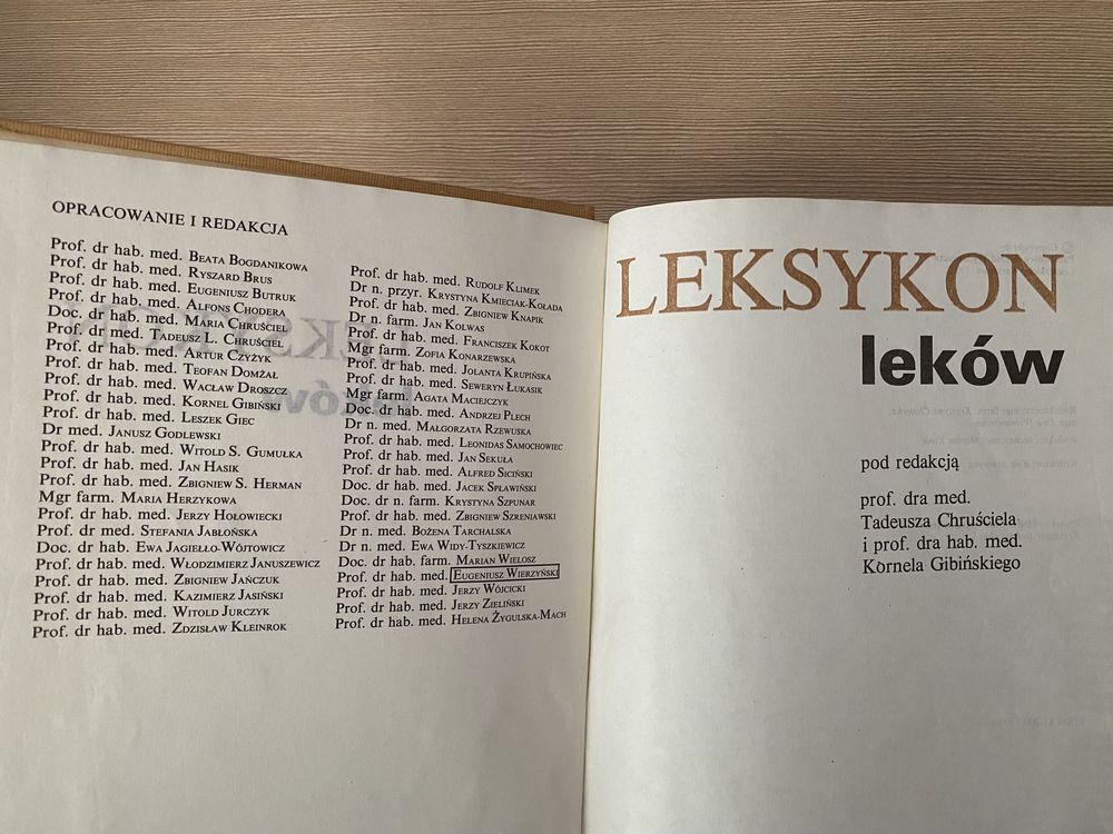 Leksykon leków, Tadeusz Chruściela i Kornel Gibiński