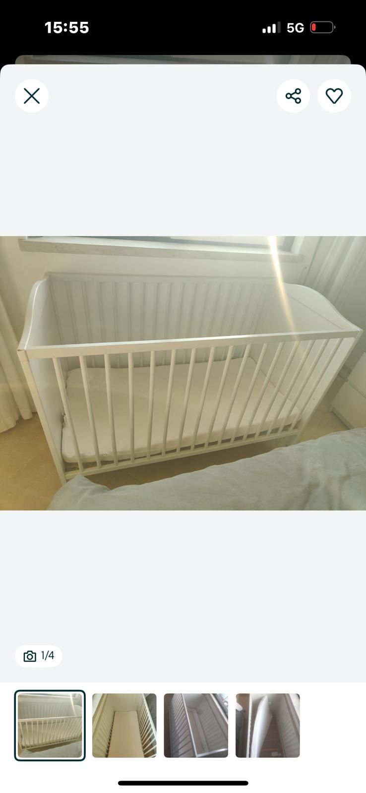 Cama de bebé como nova