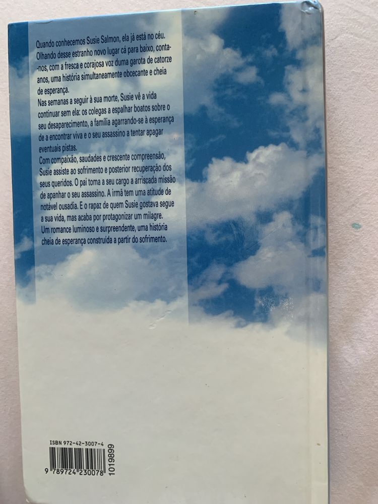 Livro Alice Sebold - Visto do Céu