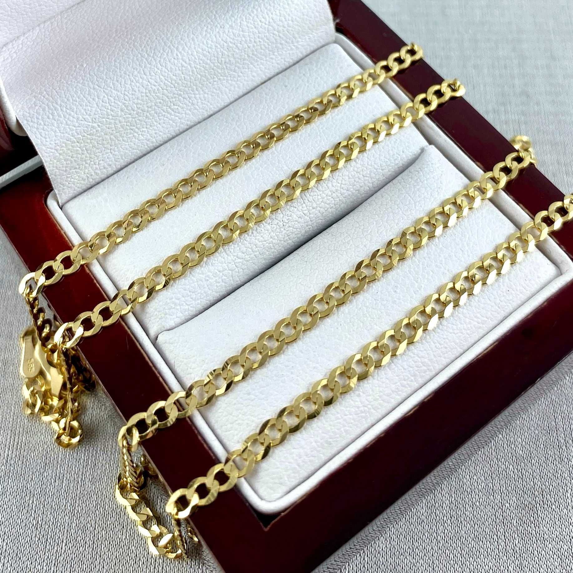 ZŁOTY łańcuszek splot PANCERKA "pełna" 2,9mm PR. 585 (14K) dł. 55 cm