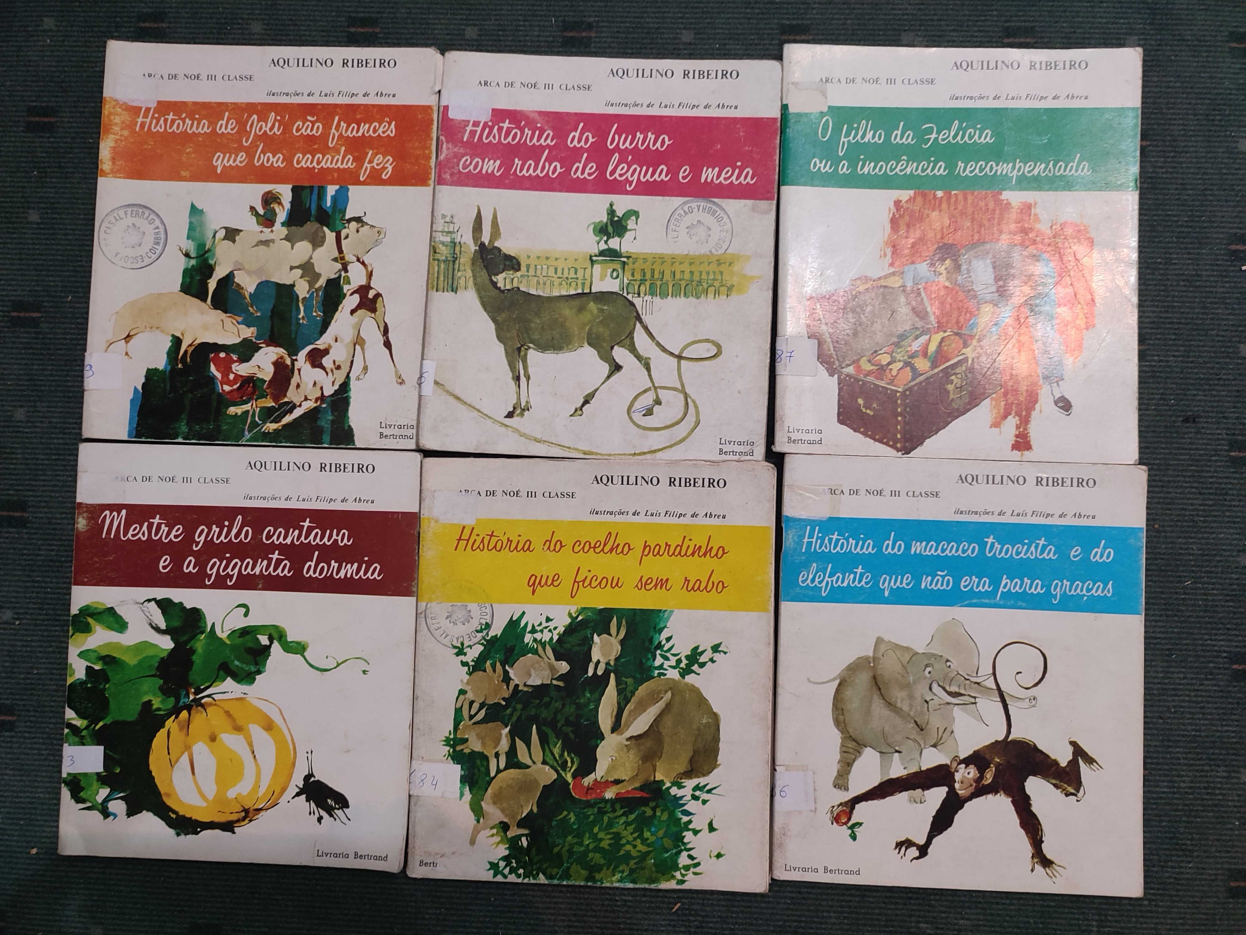 6 Livros Infantis de Aquilino Ribeiro - Arca de Noé III Classe