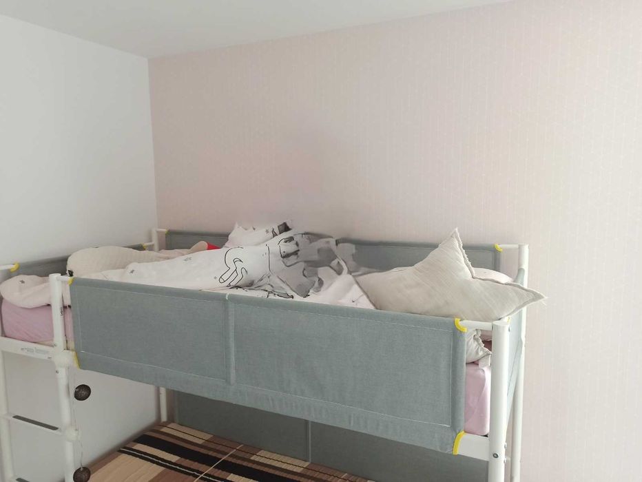 Łóżko piętrowe IKEA VITVAL biały/jasnoszary 90x200 cm + materac gratis
