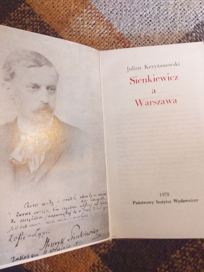 Julian Krzyżanowski Sienkiewicz a Warszawa PIW 1975