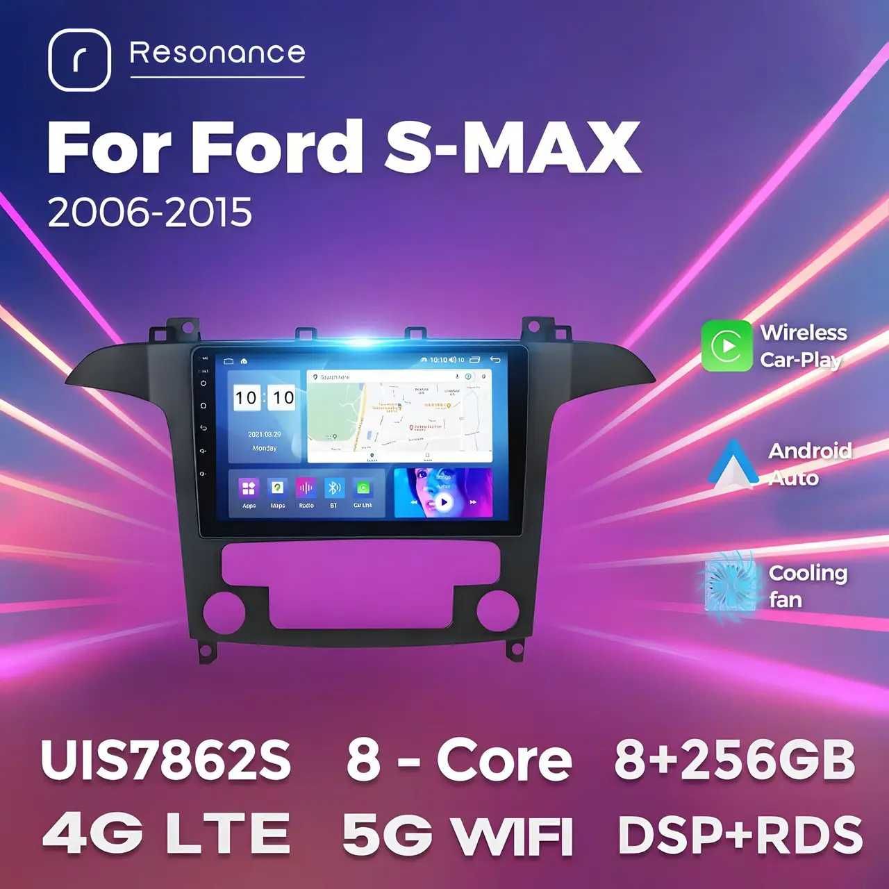 Штатна магнітола Ford S-Max GPS навігація андроЇд 4G модем Форд