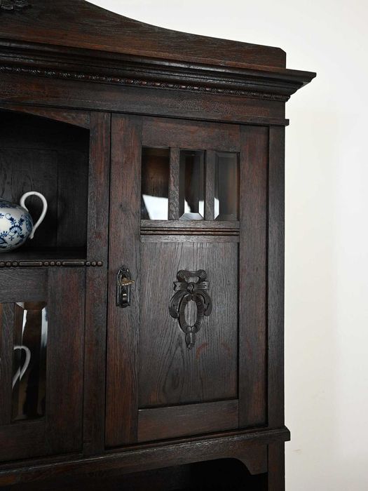 wysoki kredens międzywojenny lity dąb 072202