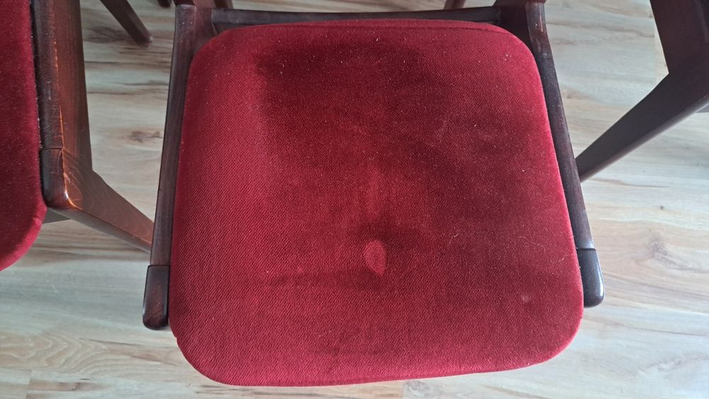 Krzesła 5 sztuk bordowe