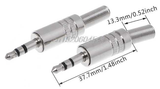 Аудио Стерео штекер Jack 3.5мм разборной 3 и 4 контакта