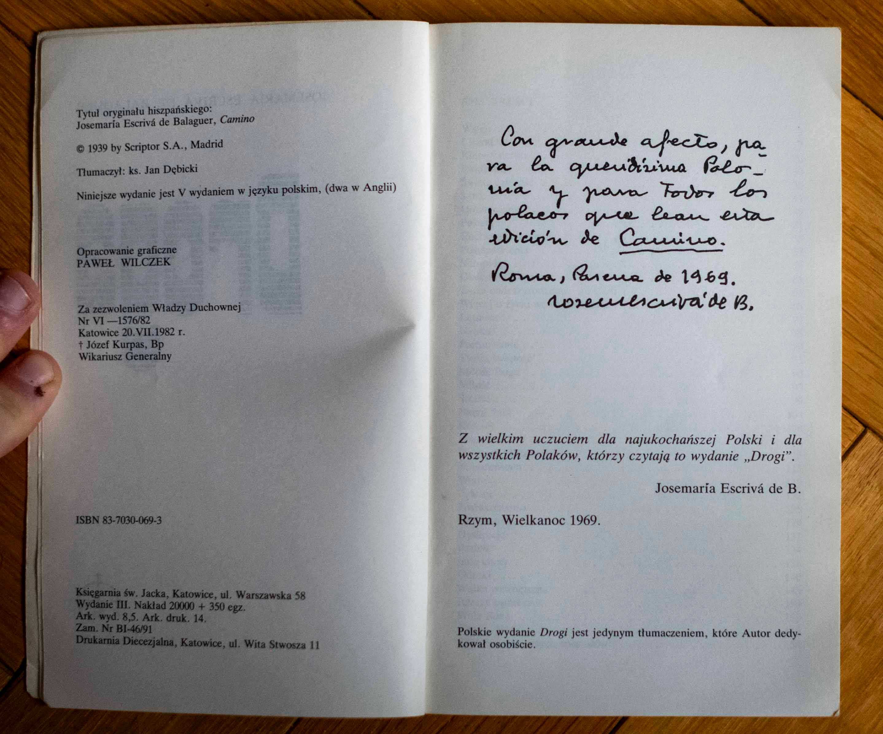Droga Josemaría Escrivá de Balaguer Księgarnia Św Jacka 1991