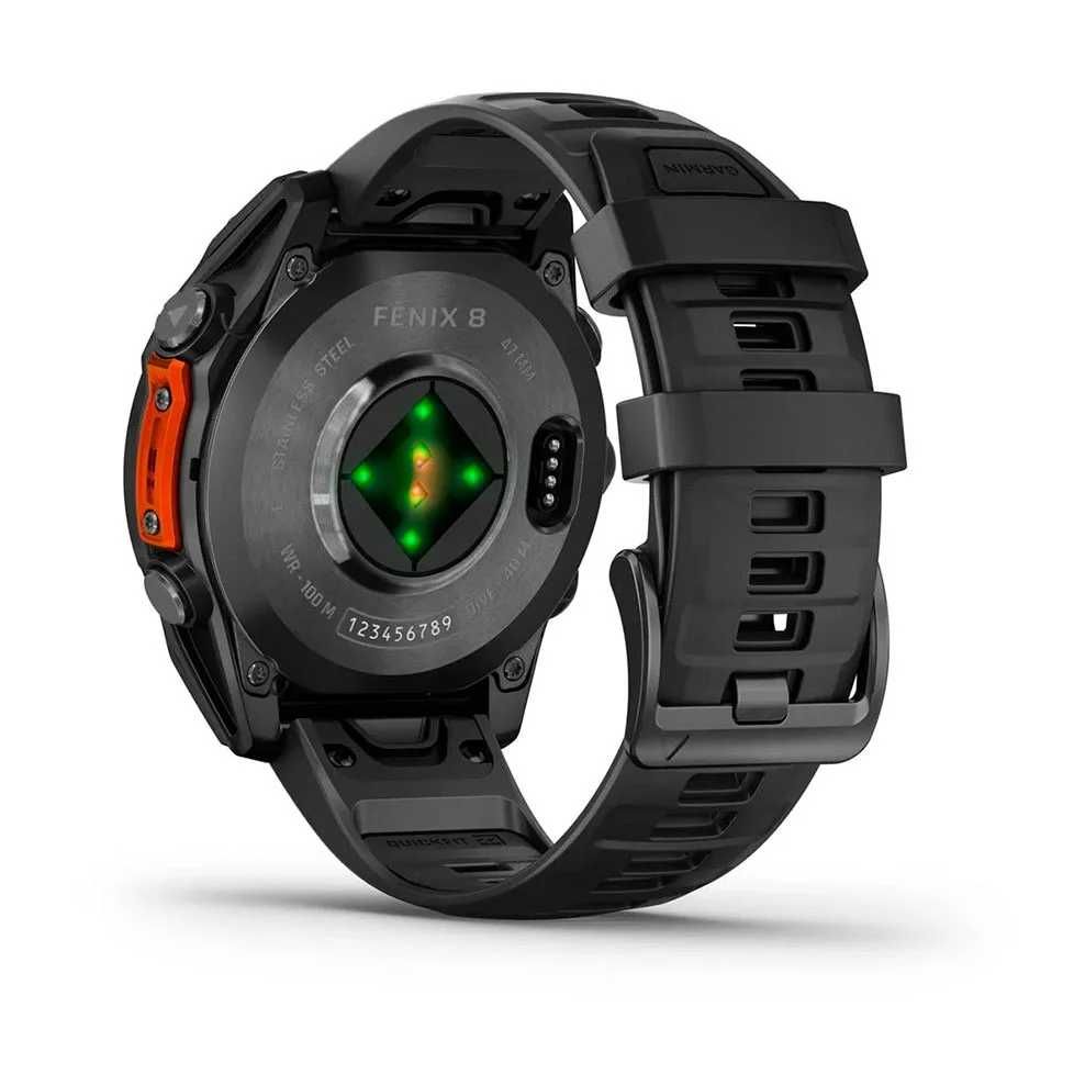 Garmin Fenix 8 47mm AMOLED Slate Gray with Black Silicone Band