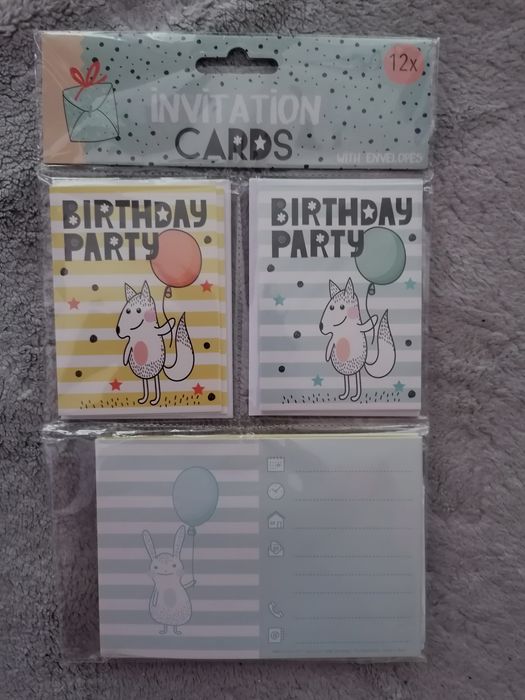 Zaproszenia z kopertami dla dziecka