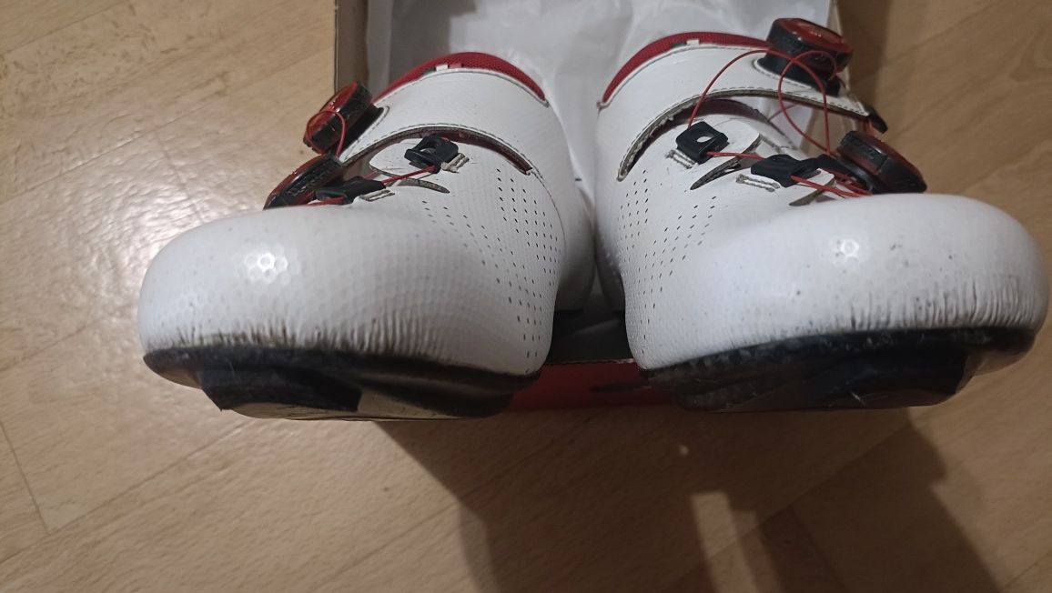 Buty szosowe rowerowe spd Crono Carbon białe 42 szosa nie MTB rower