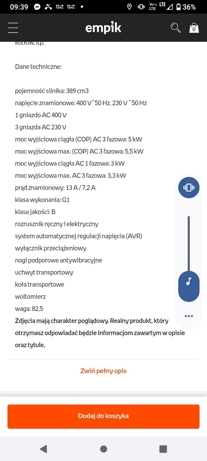 Agregat prądotwórczy Gardyer G5500T