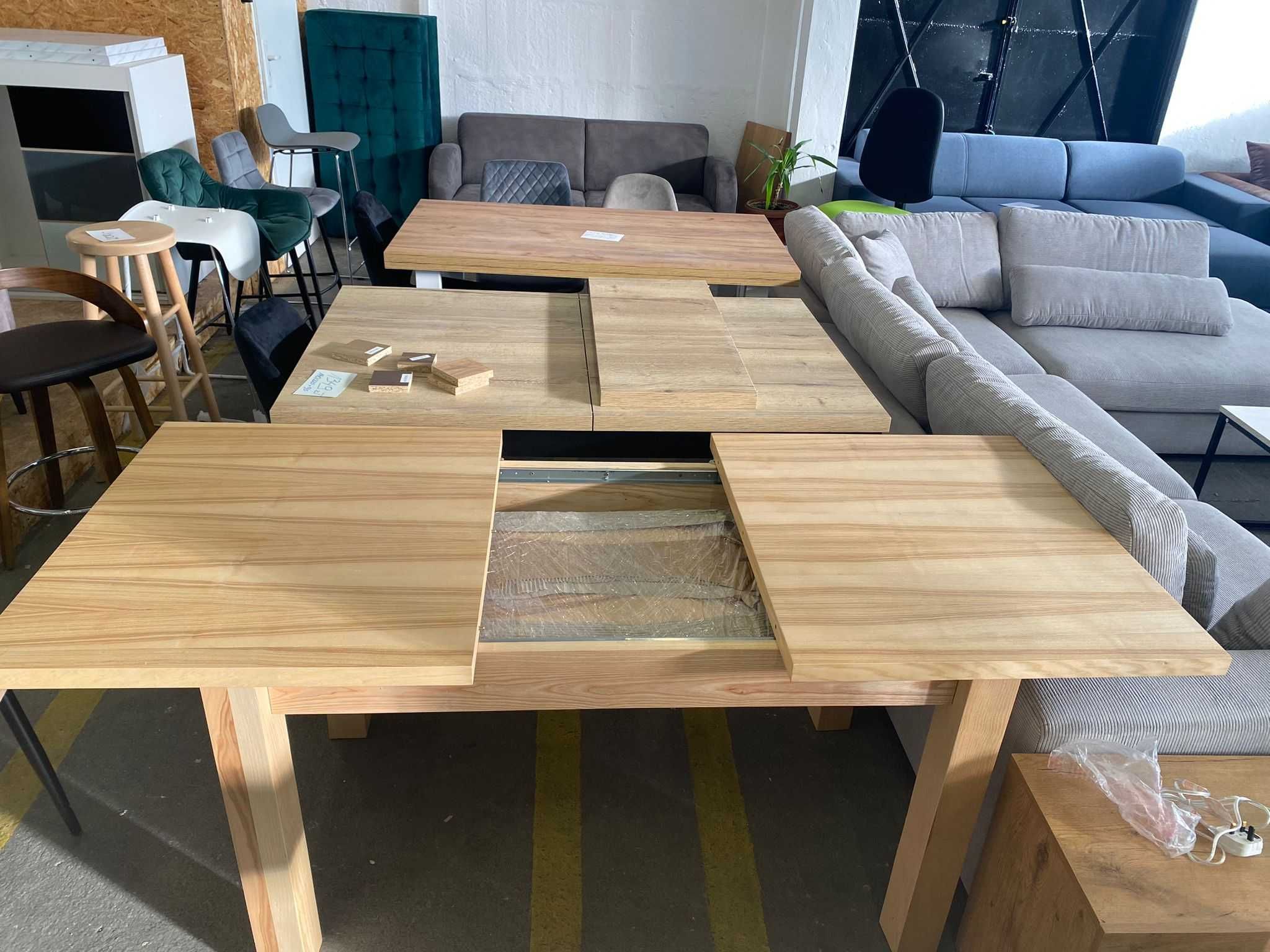 Stół rozkładany drewniany Jesion 140 cm x80 cm - 180 cm