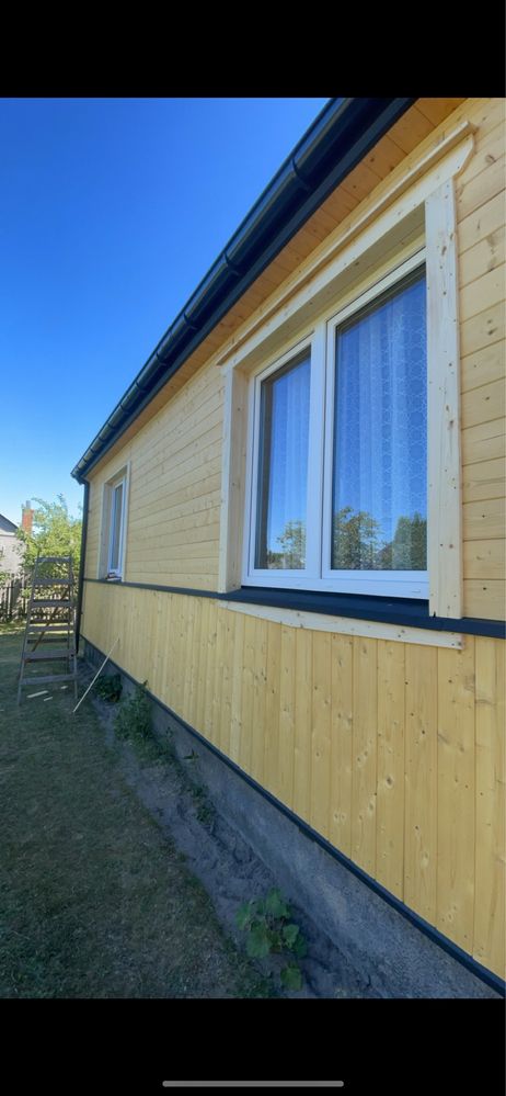 Elewacje drewniane/ocieplenia wełną/poddasza/tarasy