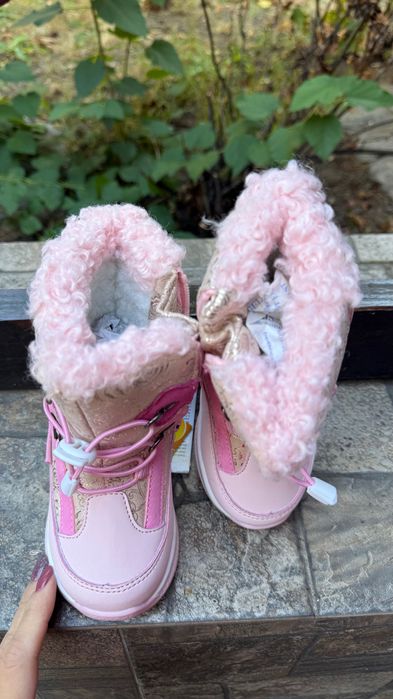 24р Зимние ботинки на девочку на овчине термо том.м