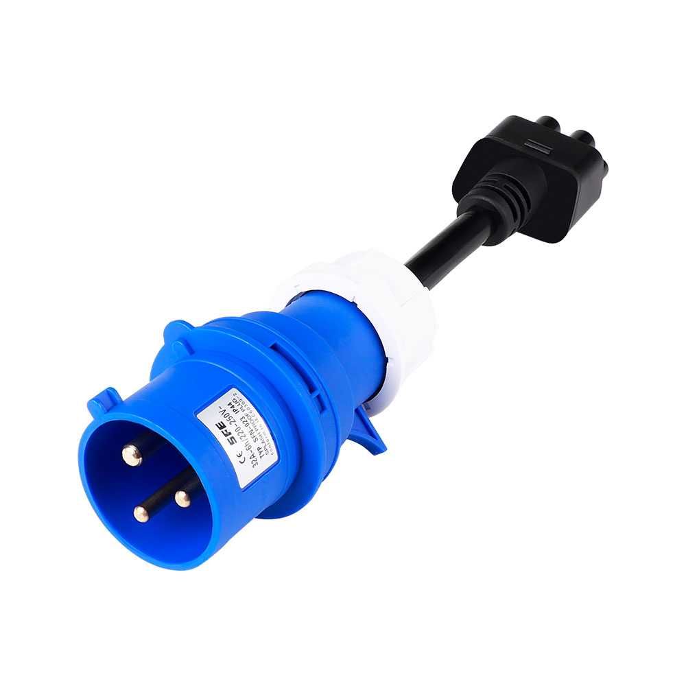 Adaptador p/ Carregador Tesla 32A Tomada Azul NOVO