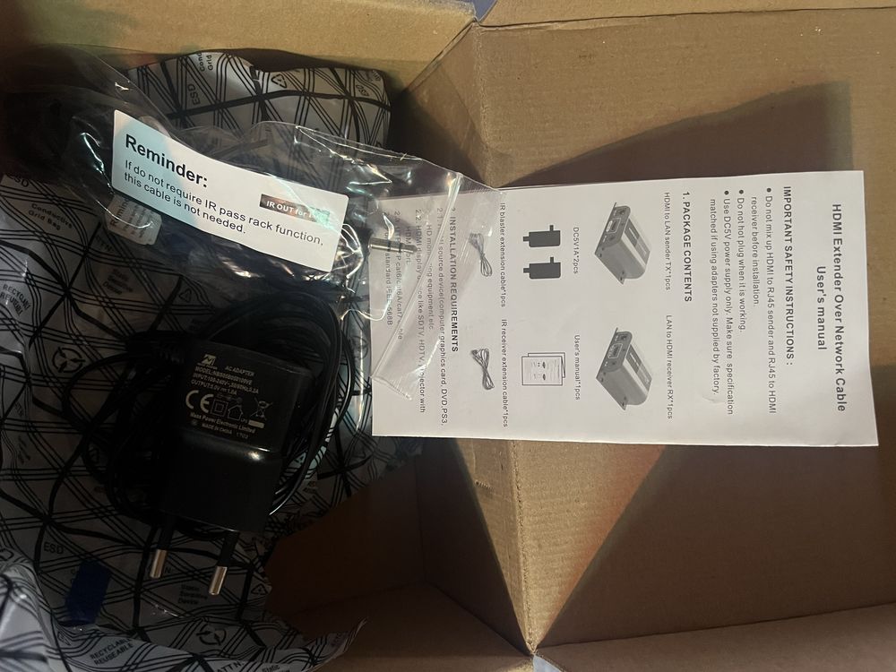 Hdmi extender zestaw