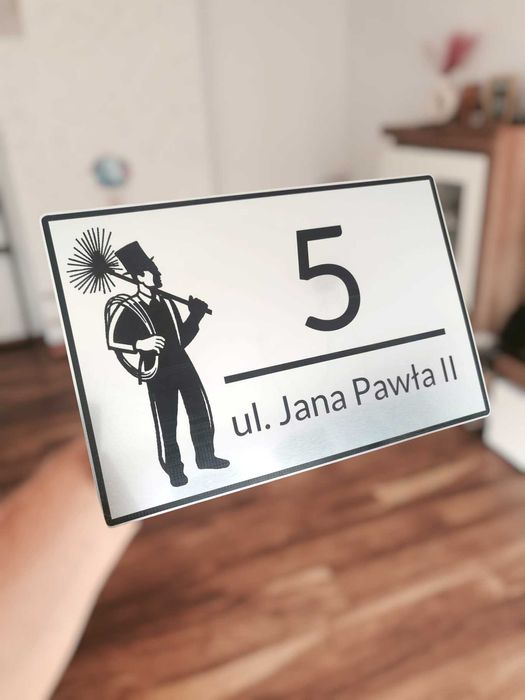 Tabliczka adresowa na dom posesje tabliczka informacyjna grawer
