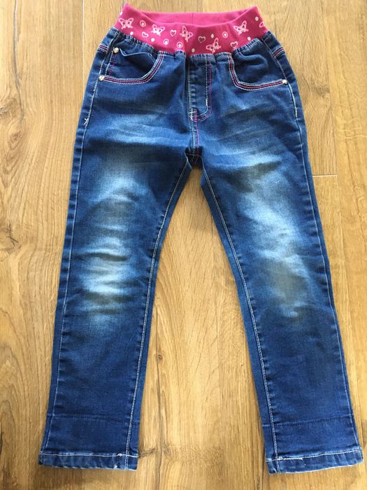 Spodnie jeansowe dla dziewczynki rozm. 110/116