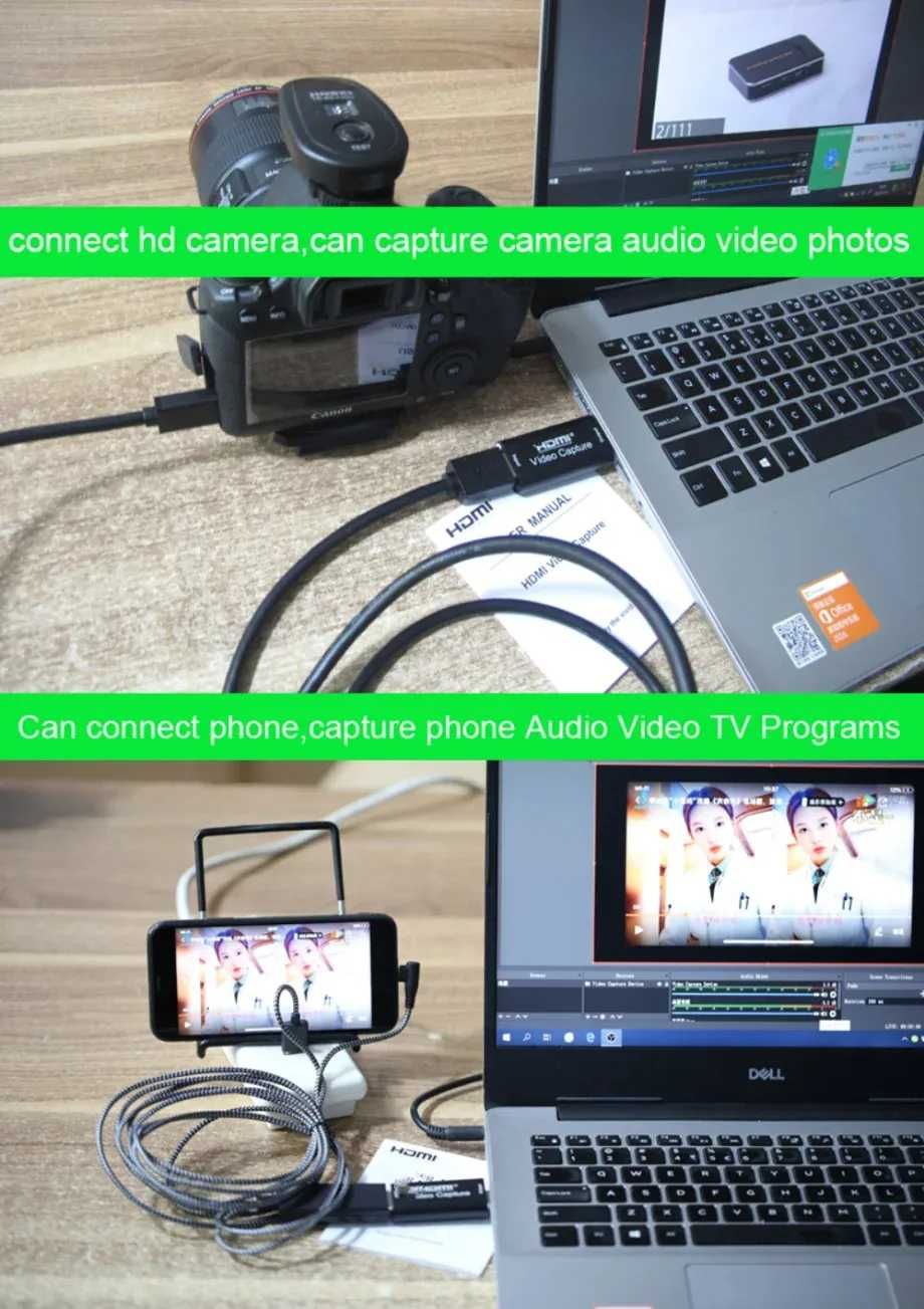 Карта видеозахвата HDMI - USB 2,0 конвертер потокового видео для PS4