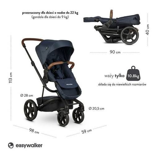Easywalker Harvey 3 Premium wózek z DOŻYWOTNIĄ gwarancją!!!