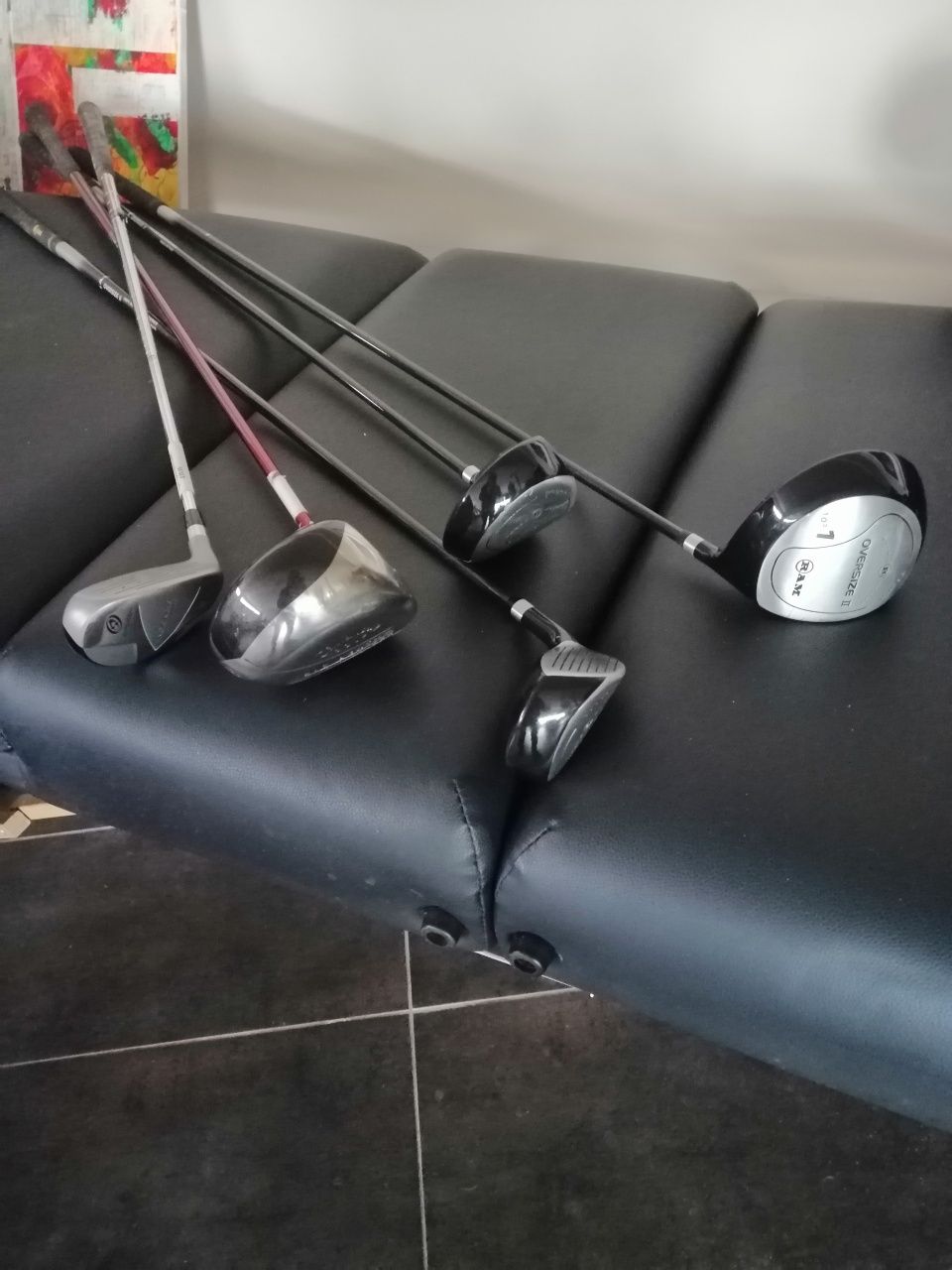 Saco de golfe e tacos