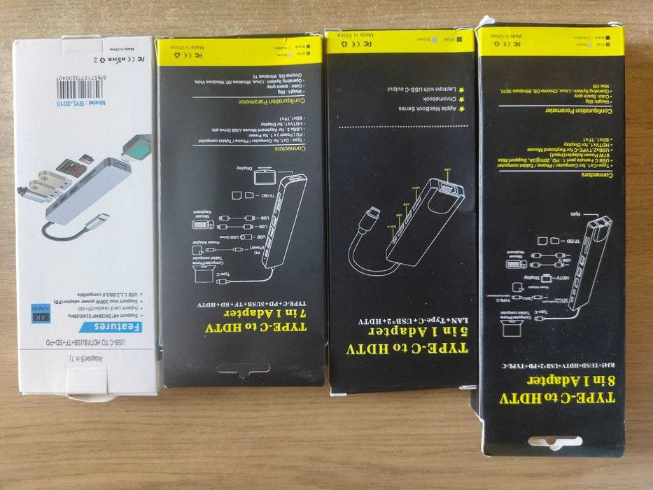 Usb type c Док станція Концентратор Адаптер HDMI PD card SD TF RJ45 4K