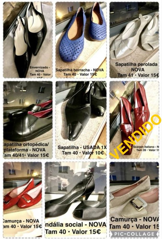 Desapego - Sansálias e sapatos Novos!  TAM 38 1/2, 39, 40 e 41