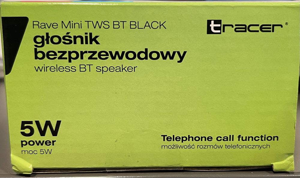 Głosnik bezprzewodowy Rave Mini TWS BT BLACK