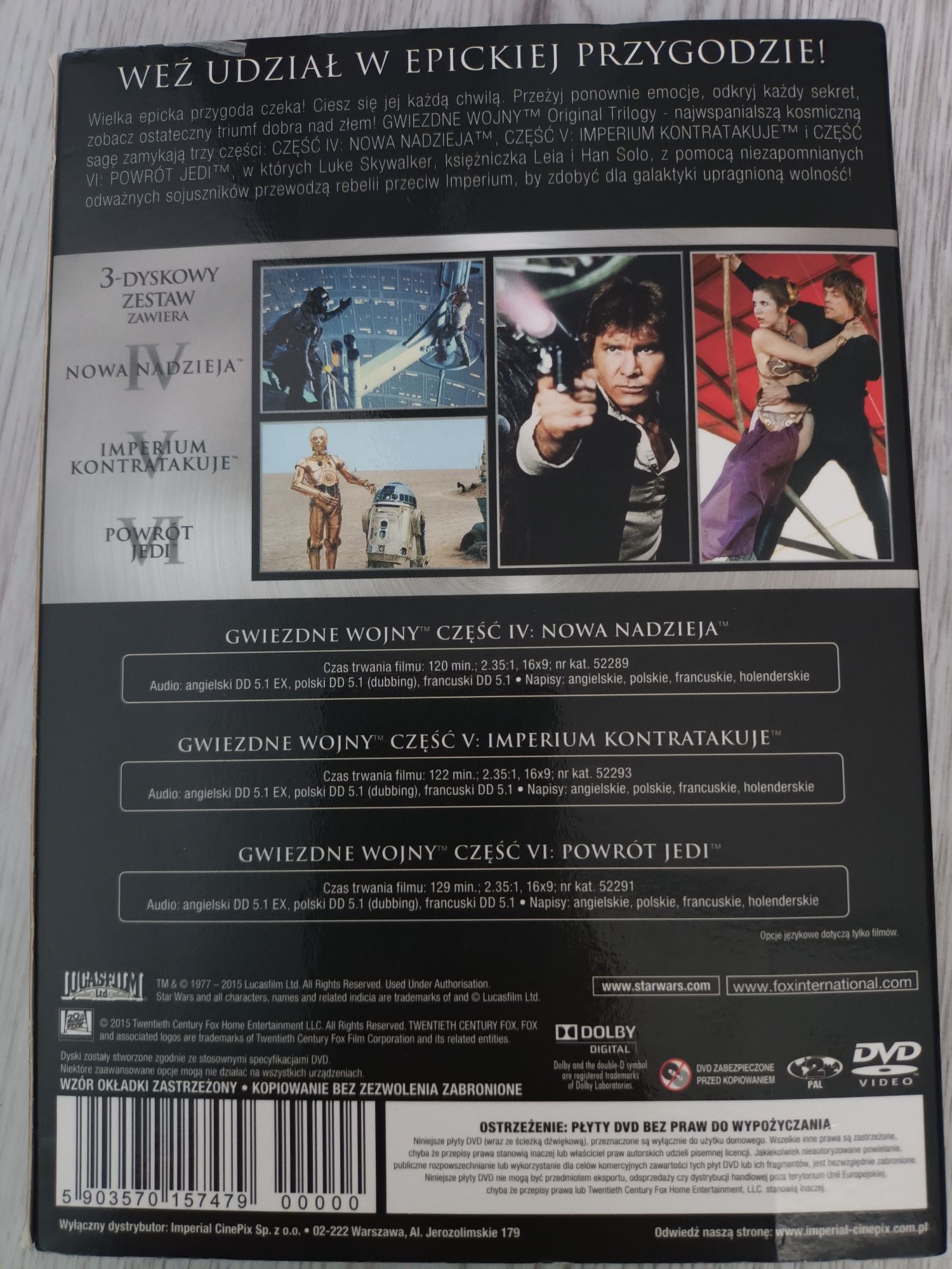 DVD Trylogia Star Wars IV-VI