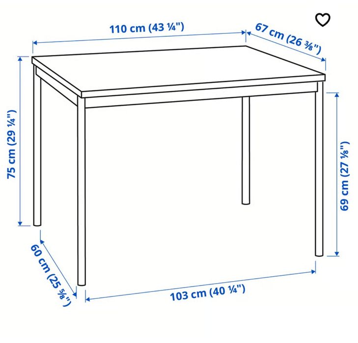 Mesa preta Ikea SANDSBERG